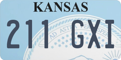 KS license plate 211GXI