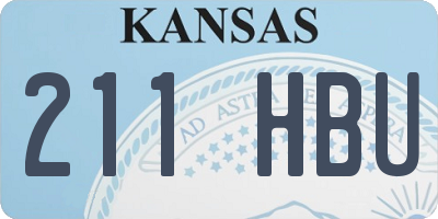 KS license plate 211HBU