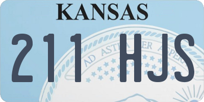 KS license plate 211HJS