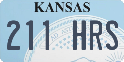 KS license plate 211HRS