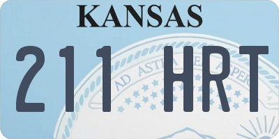 KS license plate 211HRT