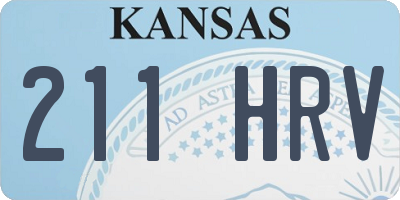 KS license plate 211HRV