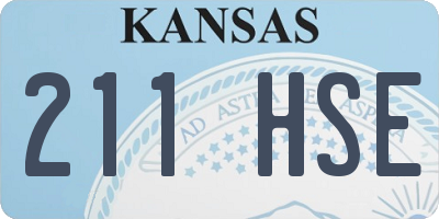 KS license plate 211HSE