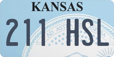 KS license plate 211HSL