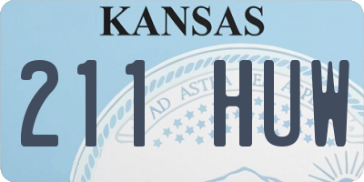 KS license plate 211HUW