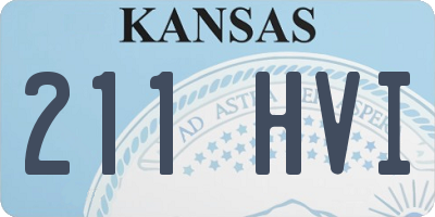 KS license plate 211HVI