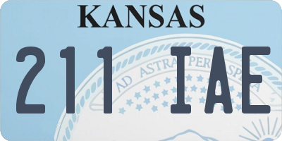 KS license plate 211IAE