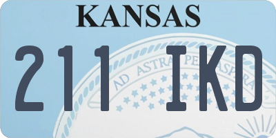 KS license plate 211IKD
