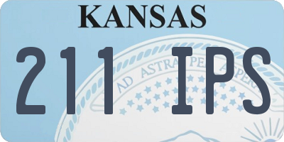 KS license plate 211IPS