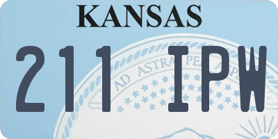 KS license plate 211IPW