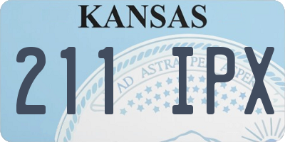 KS license plate 211IPX