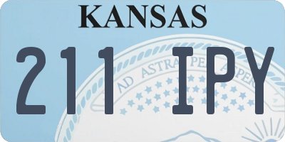 KS license plate 211IPY