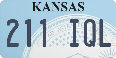 KS license plate 211IQL