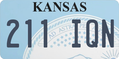 KS license plate 211IQN