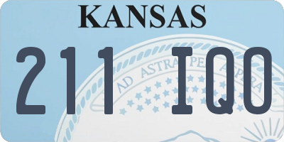 KS license plate 211IQO