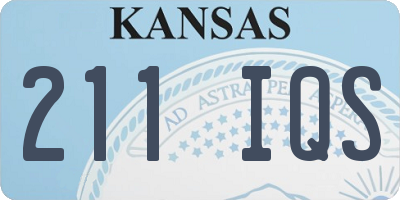 KS license plate 211IQS