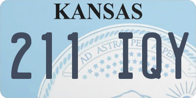 KS license plate 211IQY