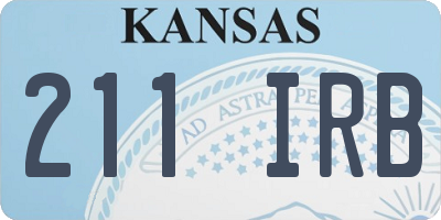 KS license plate 211IRB