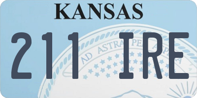 KS license plate 211IRE