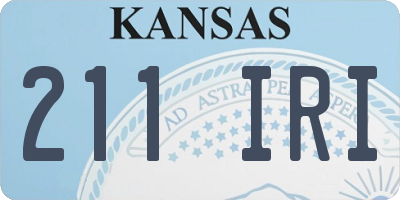 KS license plate 211IRI