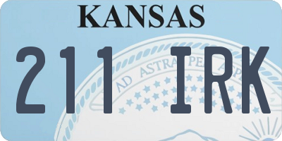 KS license plate 211IRK