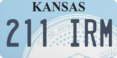 KS license plate 211IRM