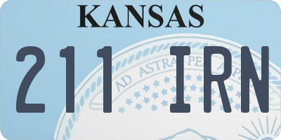 KS license plate 211IRN