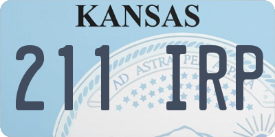 KS license plate 211IRP