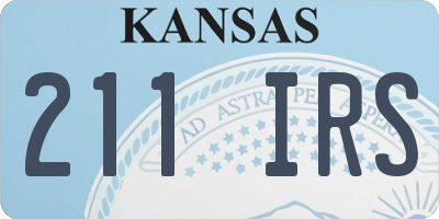 KS license plate 211IRS