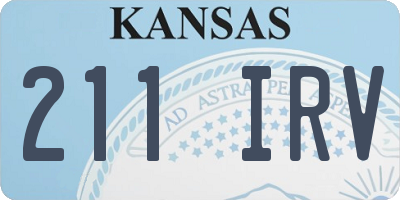 KS license plate 211IRV
