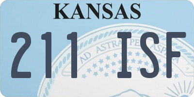 KS license plate 211ISF