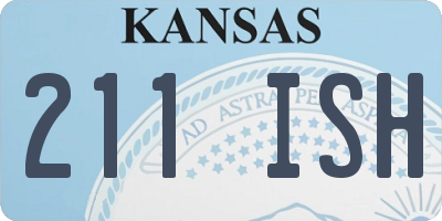 KS license plate 211ISH