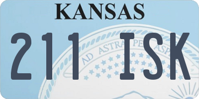 KS license plate 211ISK