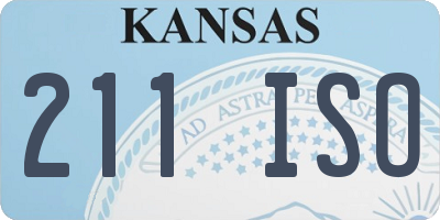 KS license plate 211ISO