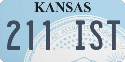 KS license plate 211IST