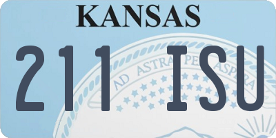 KS license plate 211ISU