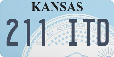 KS license plate 211ITD