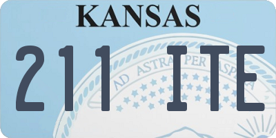 KS license plate 211ITE