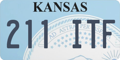 KS license plate 211ITF