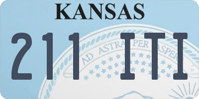 KS license plate 211ITI