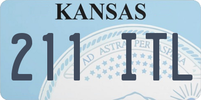 KS license plate 211ITL