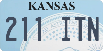 KS license plate 211ITN