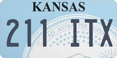 KS license plate 211ITX