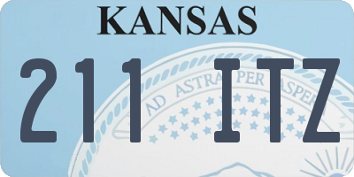 KS license plate 211ITZ