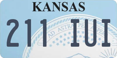 KS license plate 211IUI