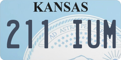 KS license plate 211IUM