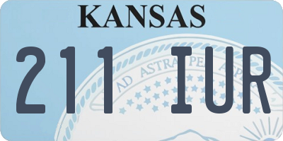 KS license plate 211IUR