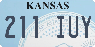 KS license plate 211IUY