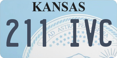 KS license plate 211IVC