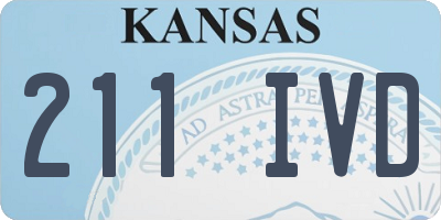 KS license plate 211IVD
